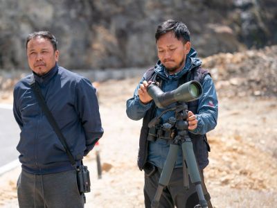 Pema Dawa and Tenzin guiding birding tour in eastern Bhutan