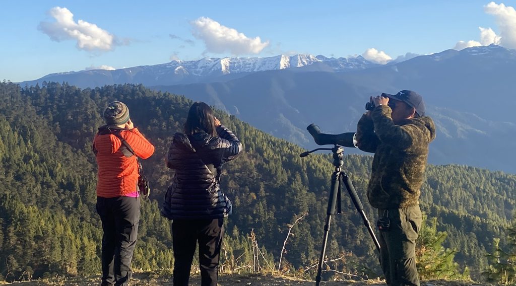 Image of day birding trip in Bhutan.